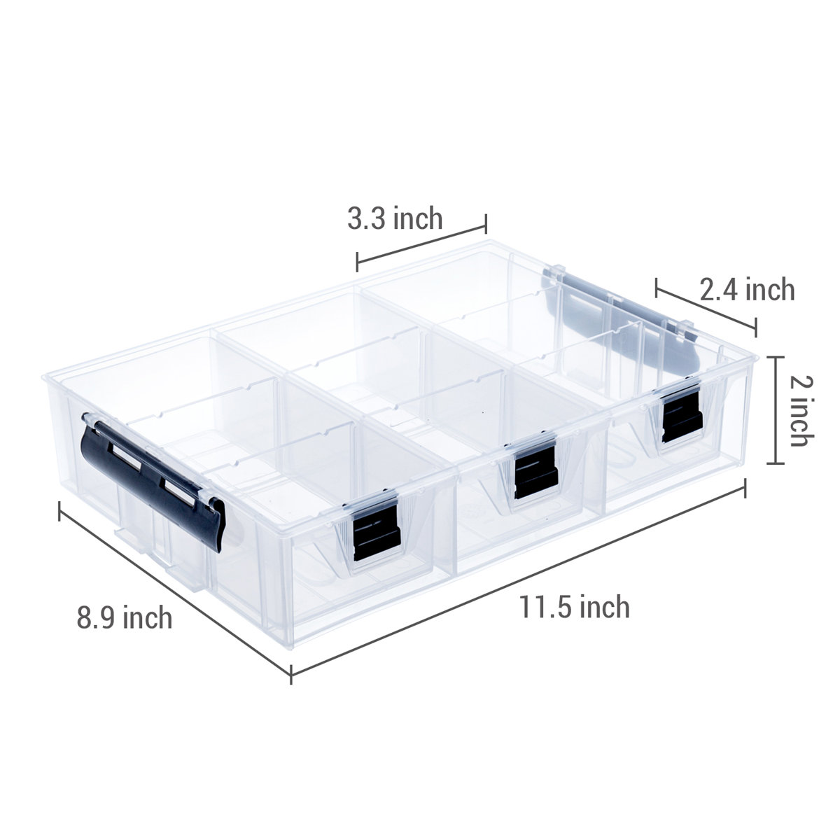 24 Slot Stackable Plastic Storage Bin